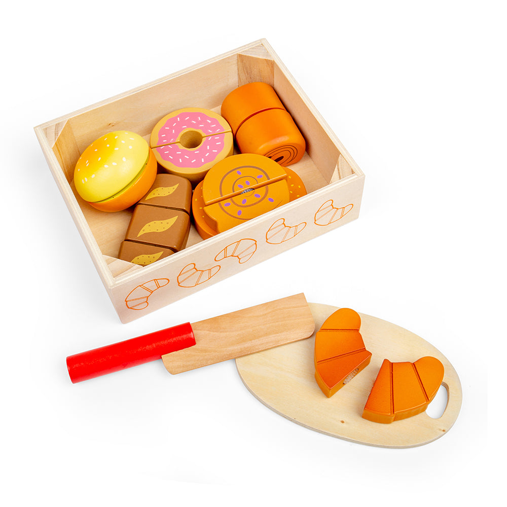 Bigjigs Toys - Cutting Bread and Pastries Crate