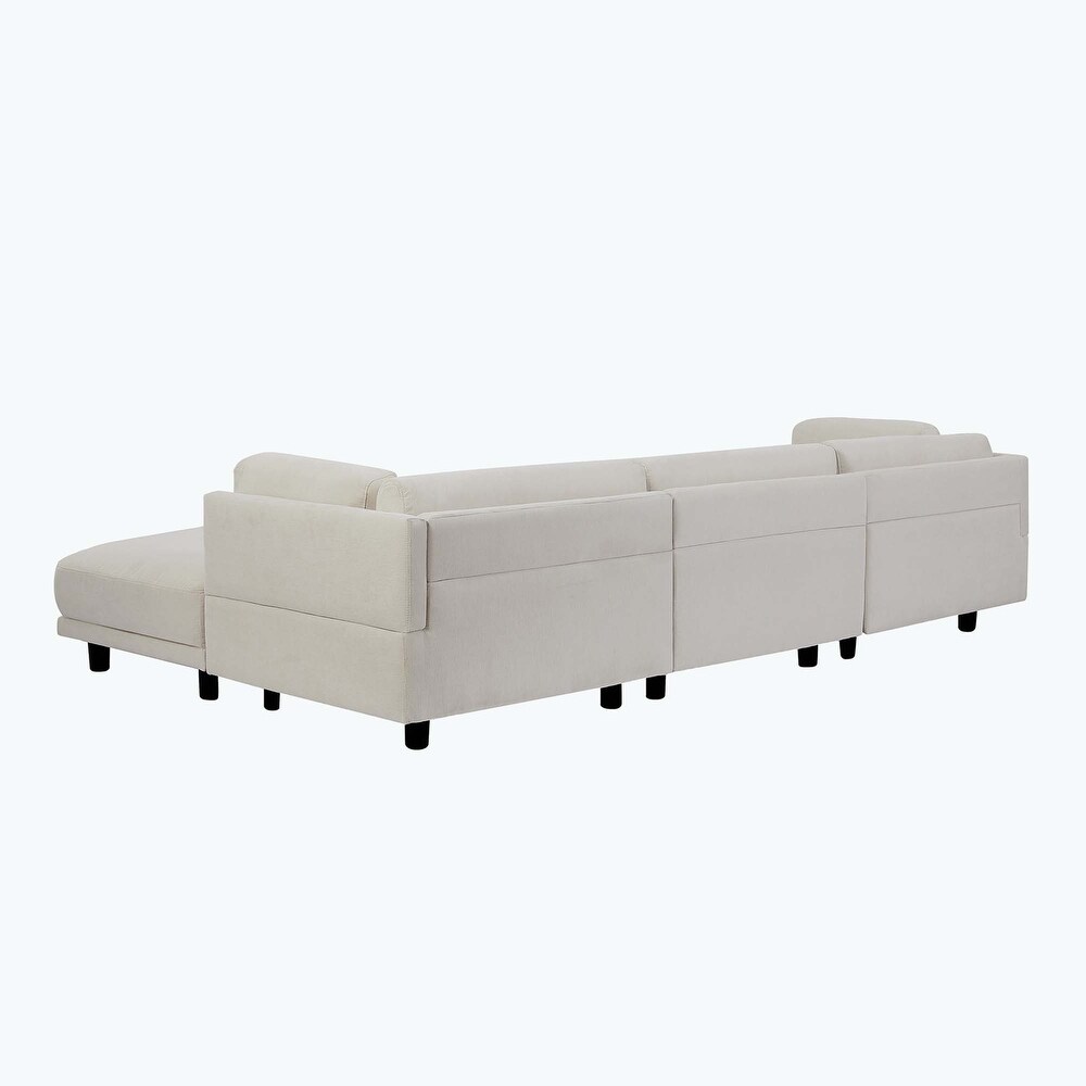 Upholstery Convertible Sectional Sofa L Shaped Couch with Reversible Chaise