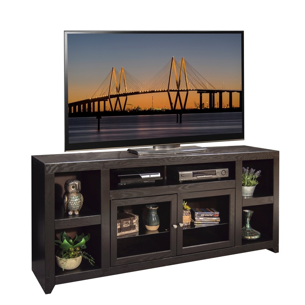 Bridgevine Home 75 inch TV Stand Console for TVs up to 90 inches  No Assembly Required