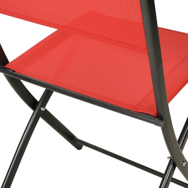 4 Pack Commercial Outdoor Flex Comfort Folding Chair with Metal Frame