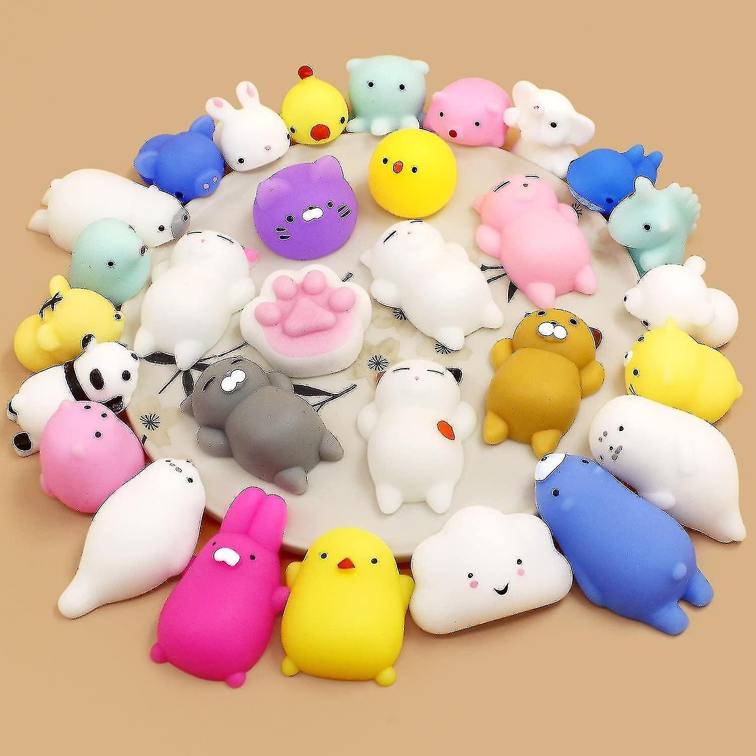 Mochi Squishy Toys 16 Pcs Mini Squishy Party Favors Animal Squishies Stress Relief Toys Random