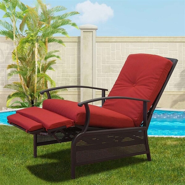 Patio Recliner Chair with Cushions