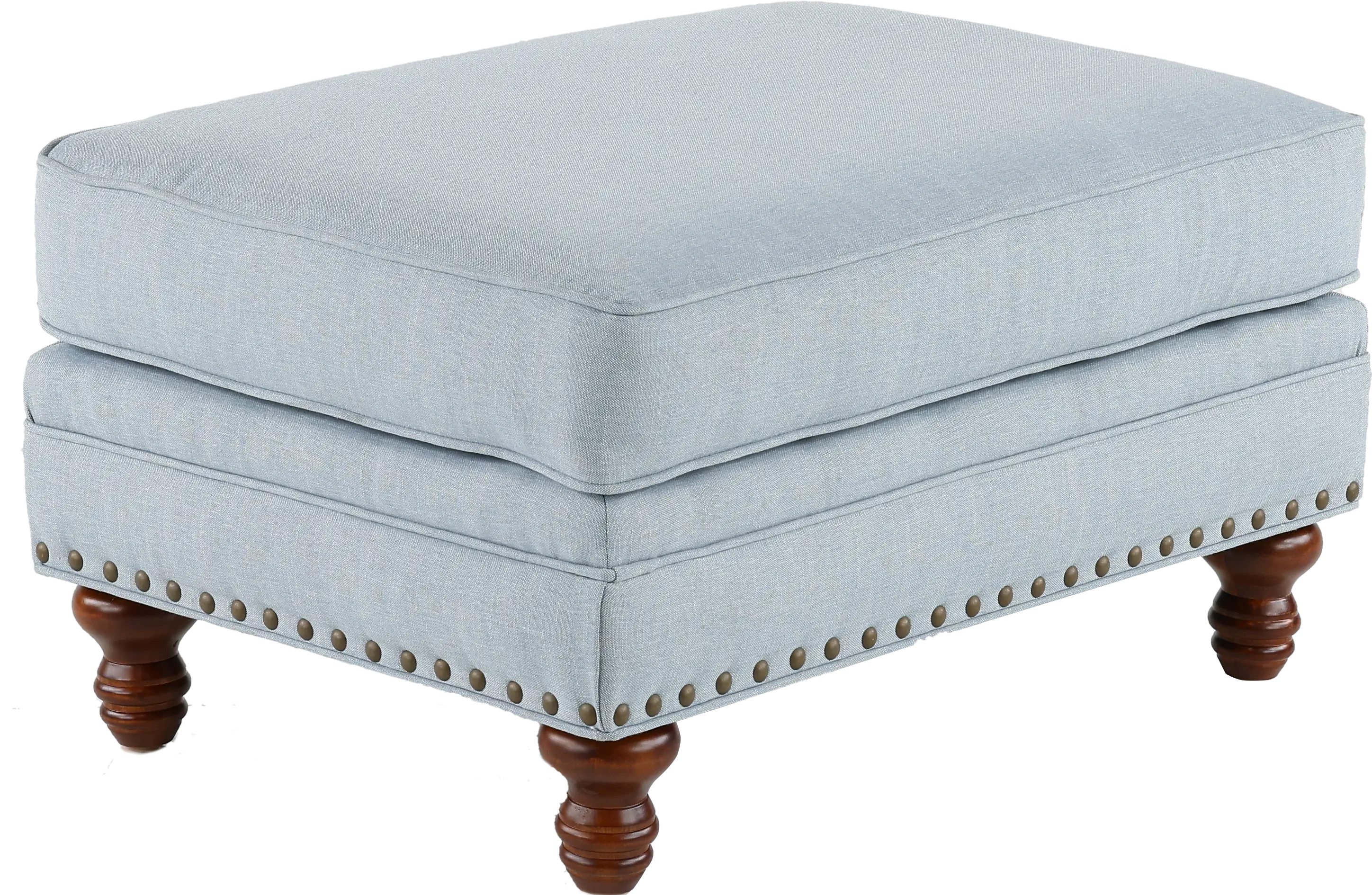 Ashford Light Blue Ottoman