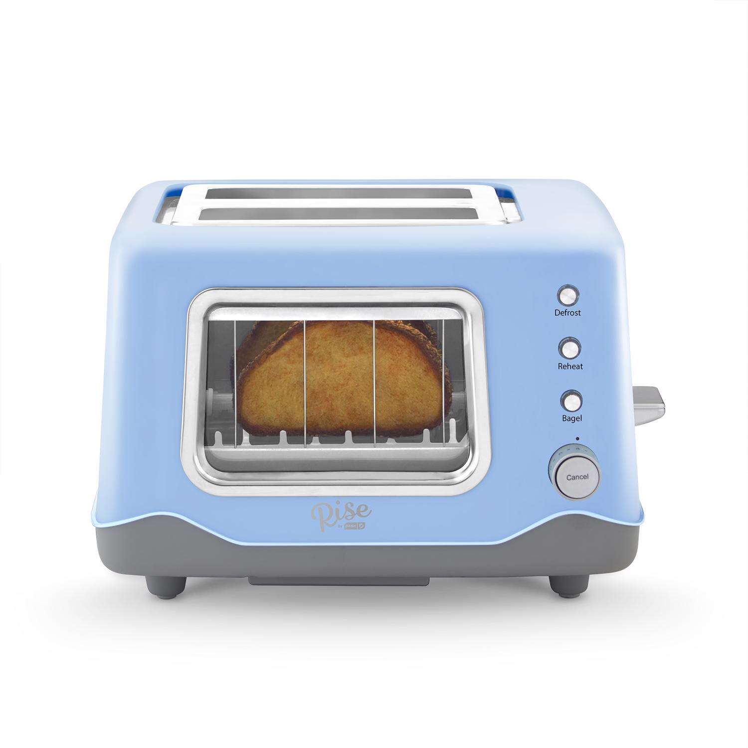 Rise by Dash Metal Blue 2 slot Toaster 7.9 in. H X 12.2 in. W X 9.5 in. D