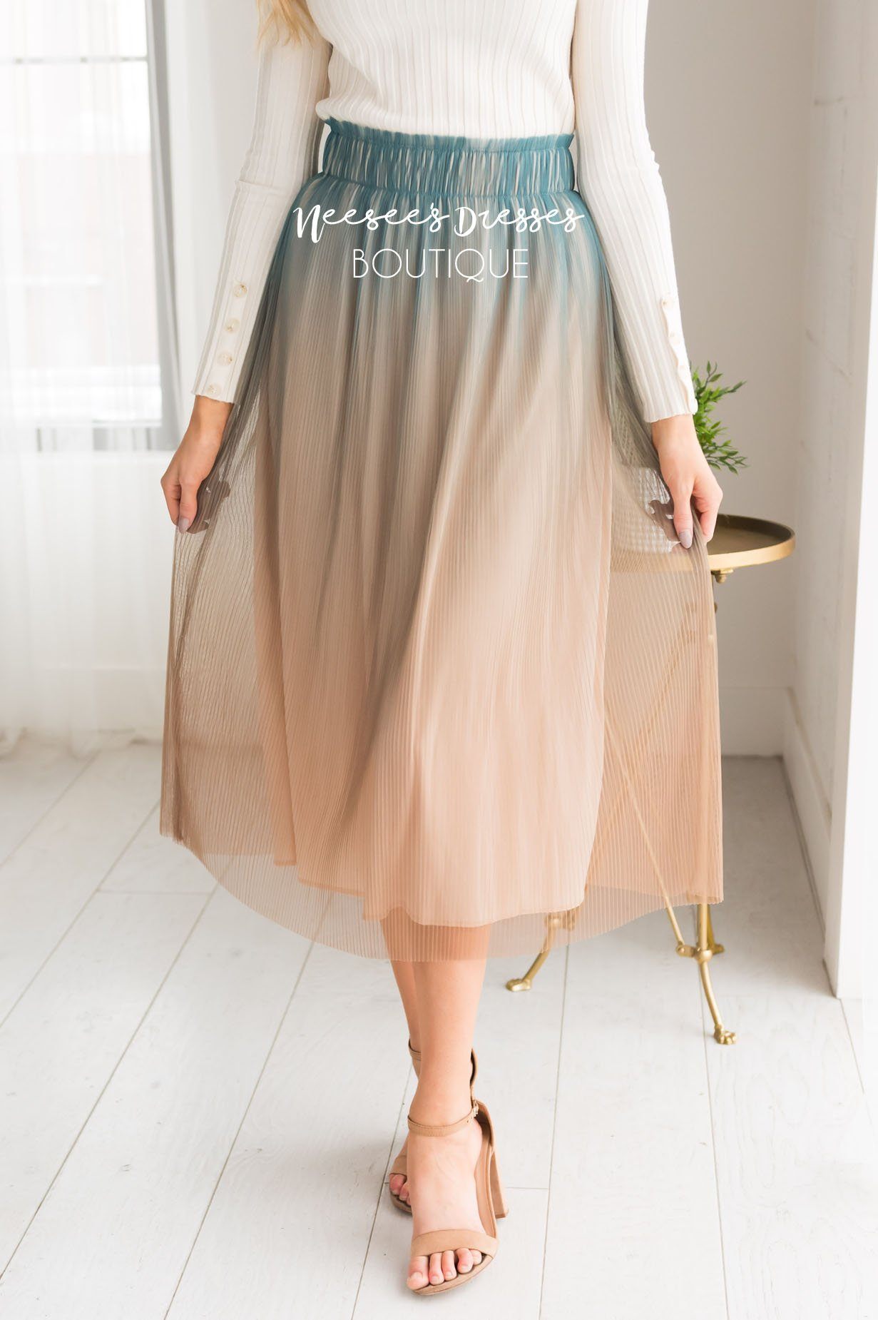 Follow Your Heart Ombre Tulle Skirt