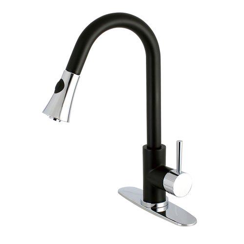 Faucetaire LS8720DL Concord Kitchen Faucet with Pull-Down Sprayer， Matte Black