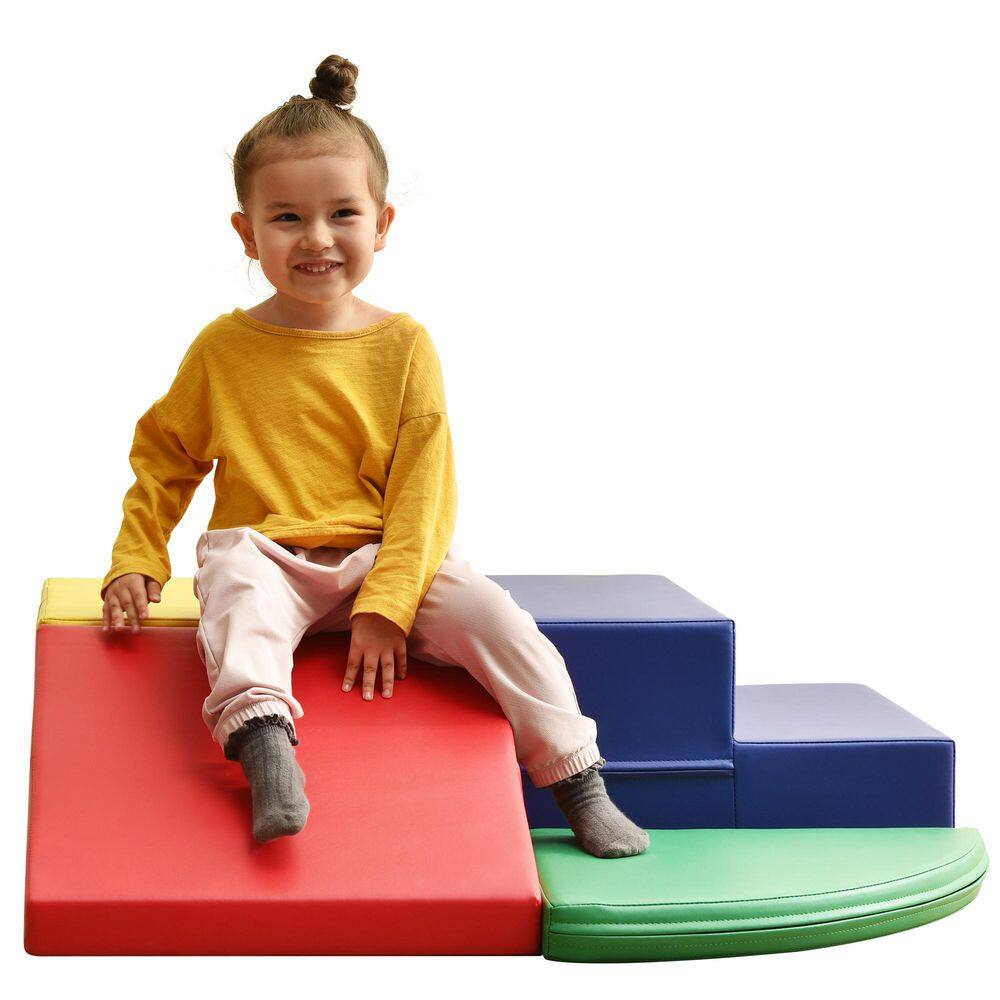 TIRAMISUBEST 4-Piece Toddlers' Multi-Color Soft Foam Playset for Climb and Crawl TXXY296663AAL