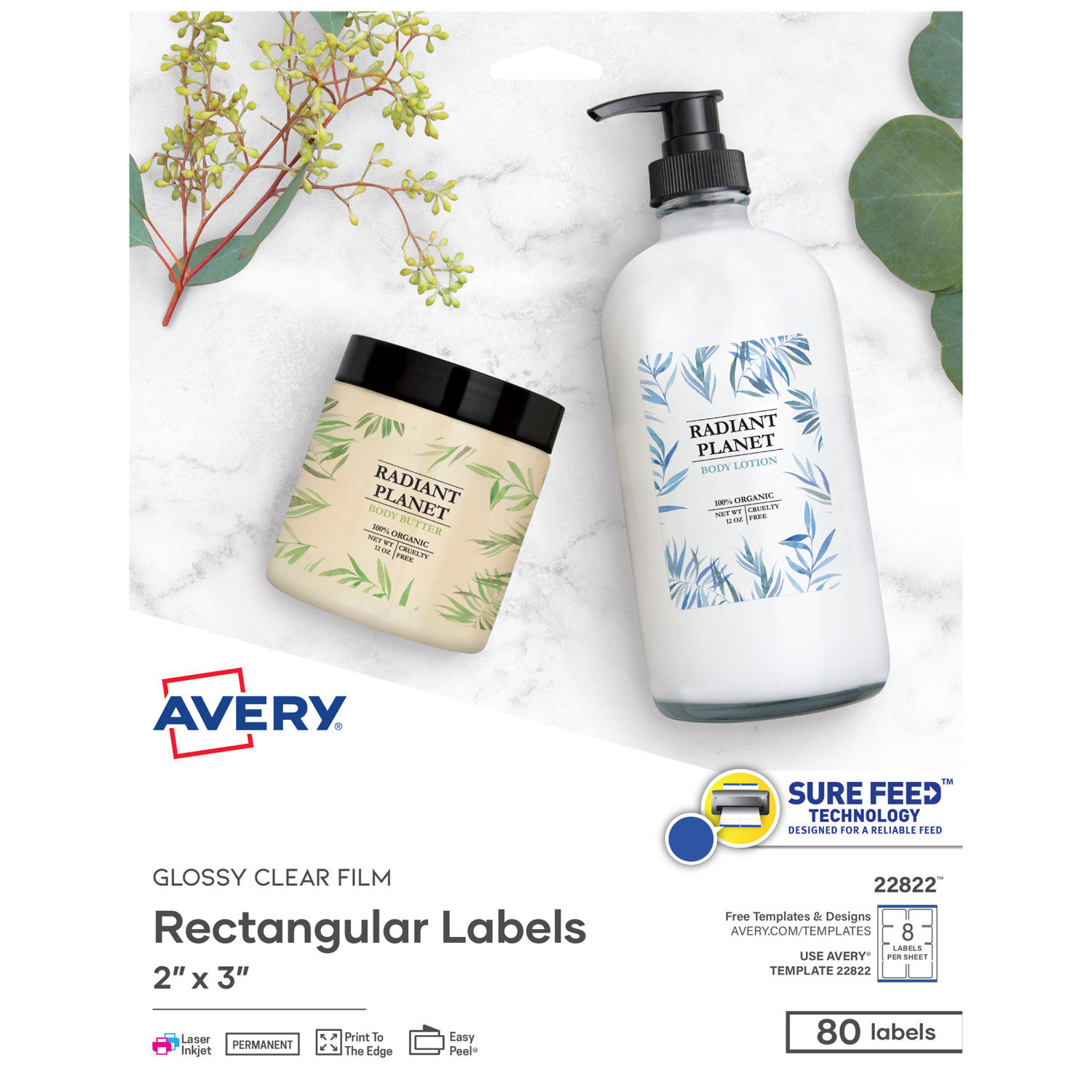 Print-to-the-Edge Labels with Sure Feed and Easy Peel by Averyandreg; AVE22822