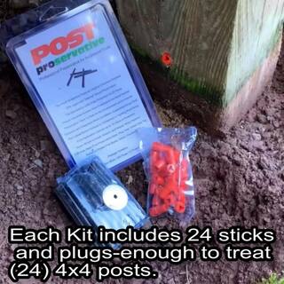 Post Protector Post Preservative for In-Service Posts 24 piece with Date Tag and Plugs PPS24Kit