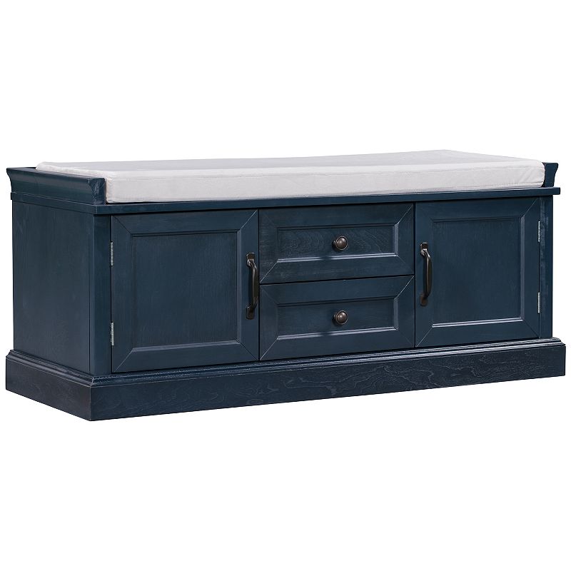 Merax Storage Bench with 2 Drawers and 2 Cabinets