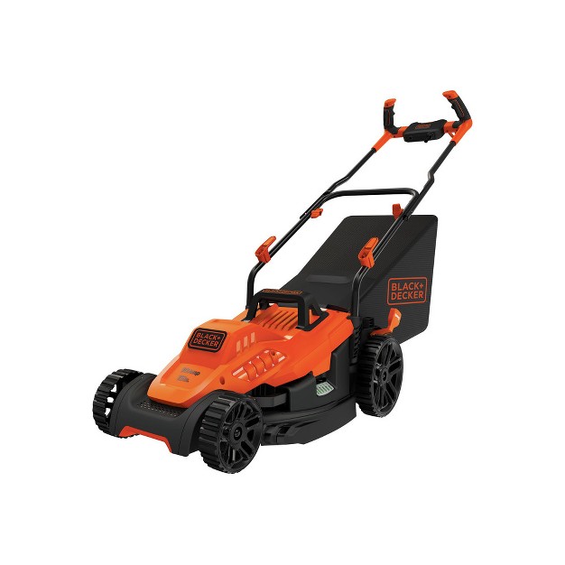 Black amp Decker Bemw472bh 120v 10 Amp Brushed 15 In Corded Lawn Mower With Comfort Grip Handle