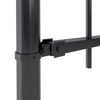 Cisvio Garden Fence with Spear Top Steel 133.9 in. x 23.6 in. Black D0102HE0N7V