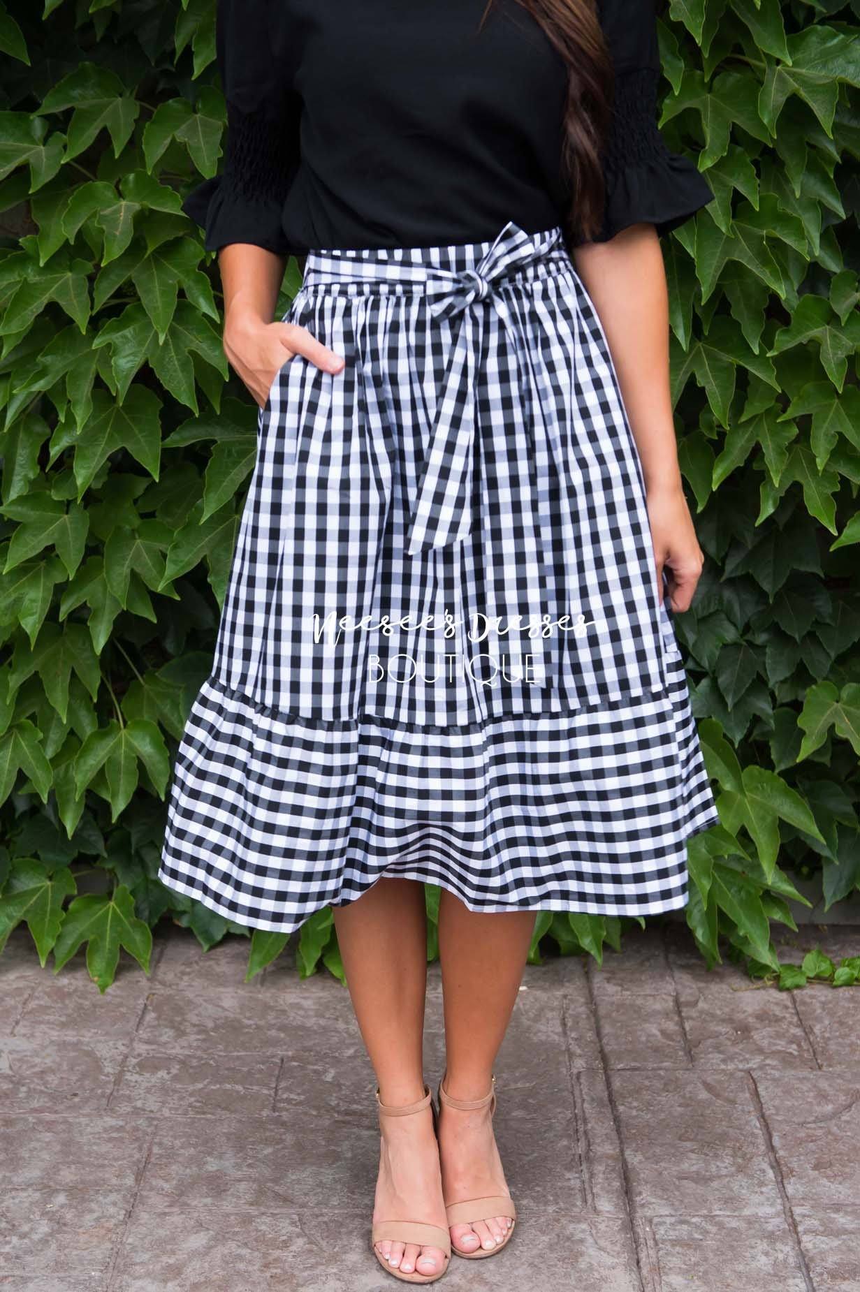 Girls Day Out Gingham skirt