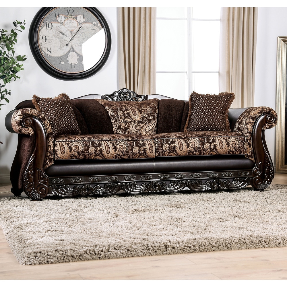 Gracewood Hollow Dayaram Traditional Brown Sofa