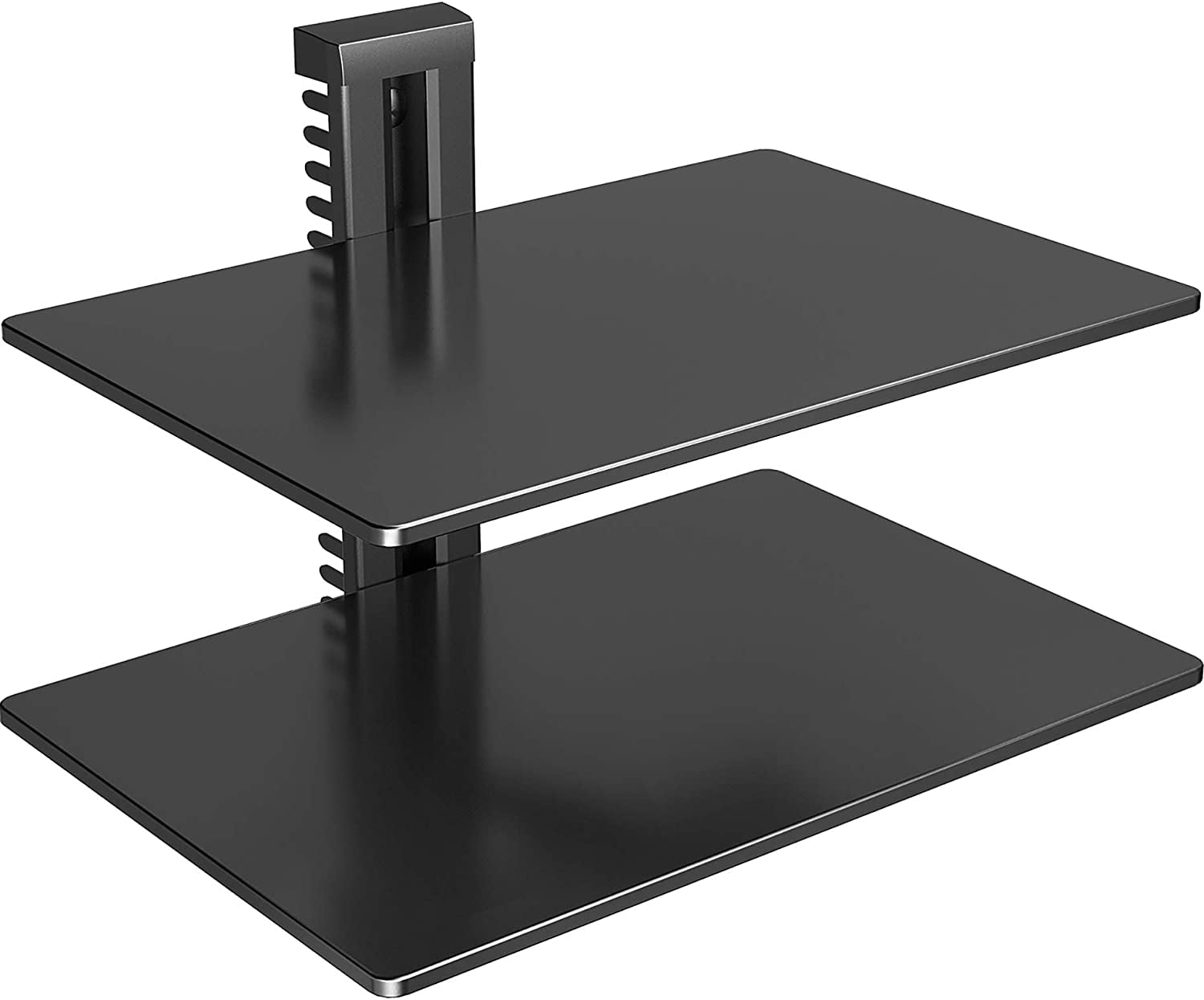 Floating AV Shelf Double Wall Mount TV Shelf - Holds up to 17.6lbs - DVD DVR Component Shelf - Perfect for Xbox, Projector, WiFi Router, Game Console and Cable Box