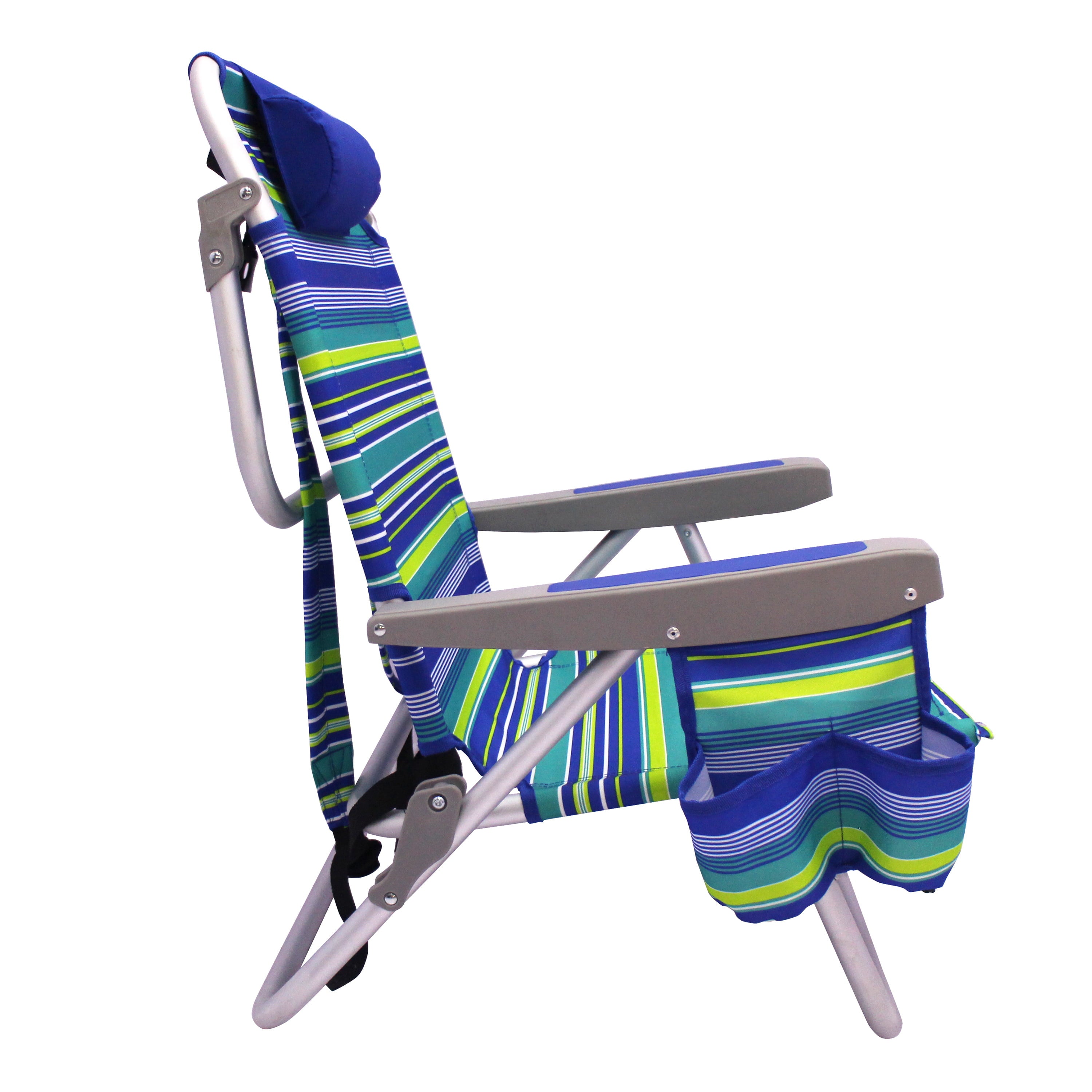 Mainstays Backpack Aluminum Beach Chair - Multi-color