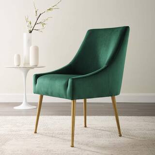 MODWAY Discern Green Upholstered Performance Velvet Dining Chair EEI-3508-GRN