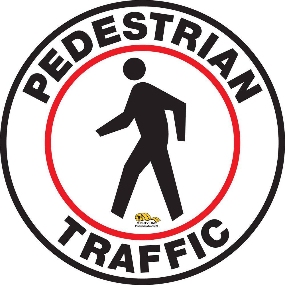 Mighty Line 12 in. Pedestrian Traffic Floor Sign PedestrianTraffic12