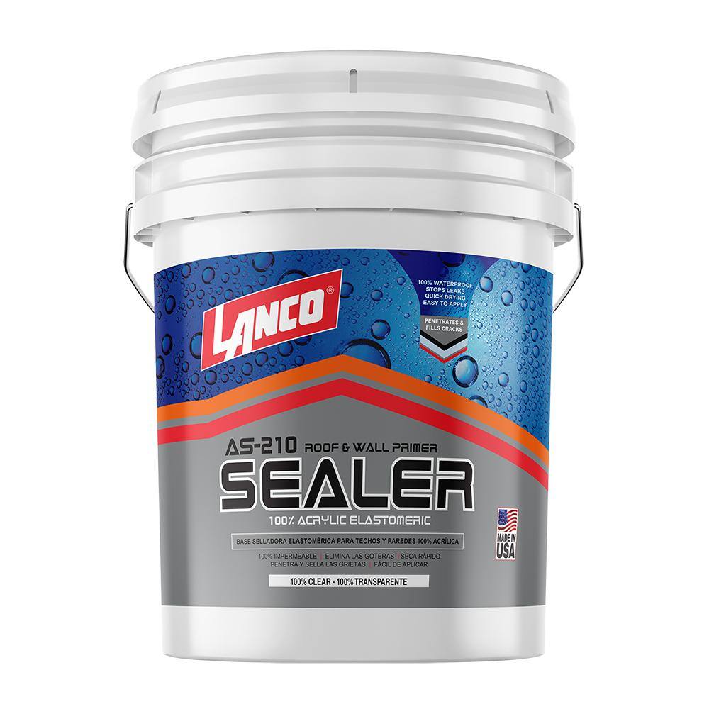 Lanco AS-210 5 Gal. 100% Acrylic Clear Roof Primer and Sealer AS210-2