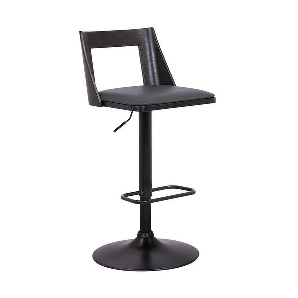 Bar Stool with Curved Open Design Back - 19 L X 17 W X 42 H Inches