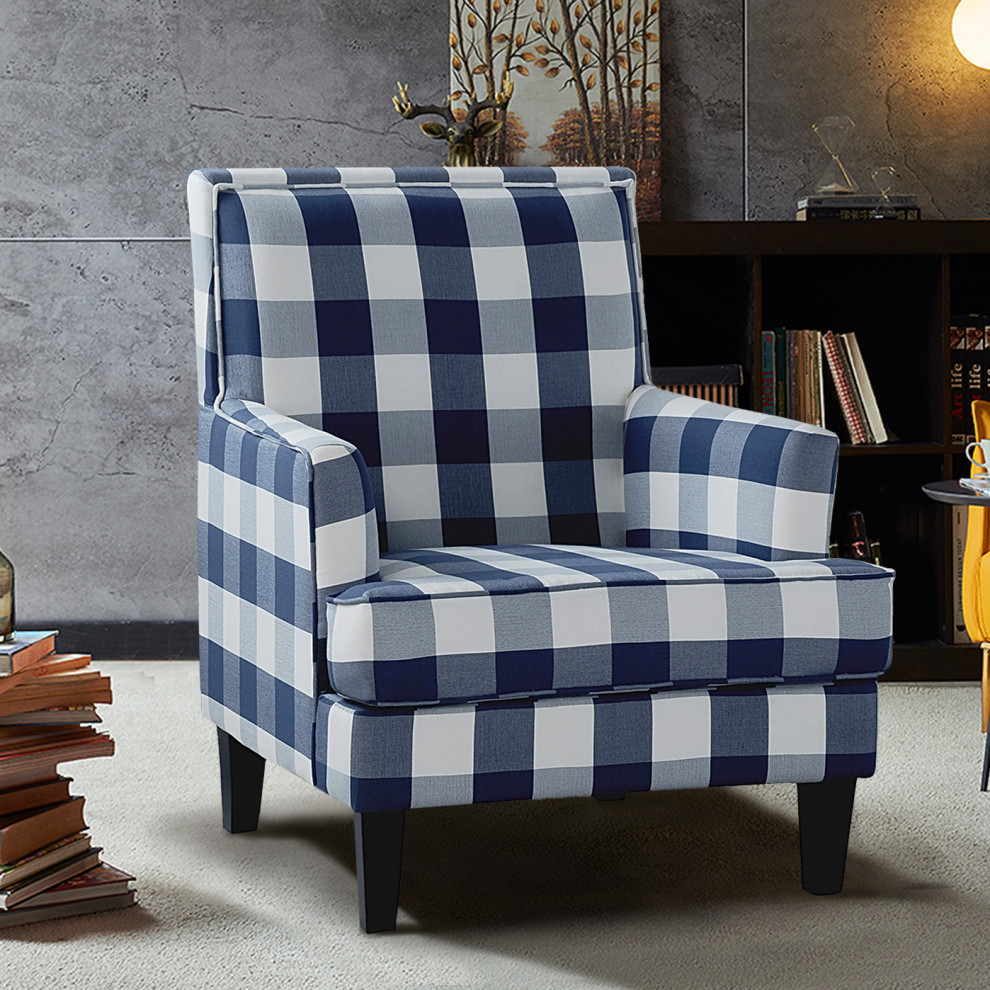 Upholstered Armchair For Living Room/Bedroom   Farmhouse   Armchairs And Accent Chairs   by Karat Home  Houzz