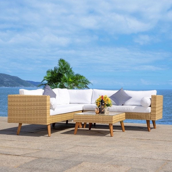 SAFAVIEH Outdoor Living Analon Outdoor Sectional Set