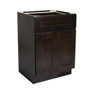 Design House Brookings Plywood Ready to Assemble Shaker 24x34.5x24 in. 2-Door 1-Drawer Base Kitchen Cabinet in Espresso 561951