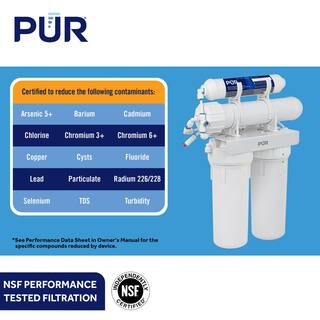 PUR 4-Stage Universal 23.3 GPD Reverse Osmosis Water Filtration System with Faucet PUN4RO