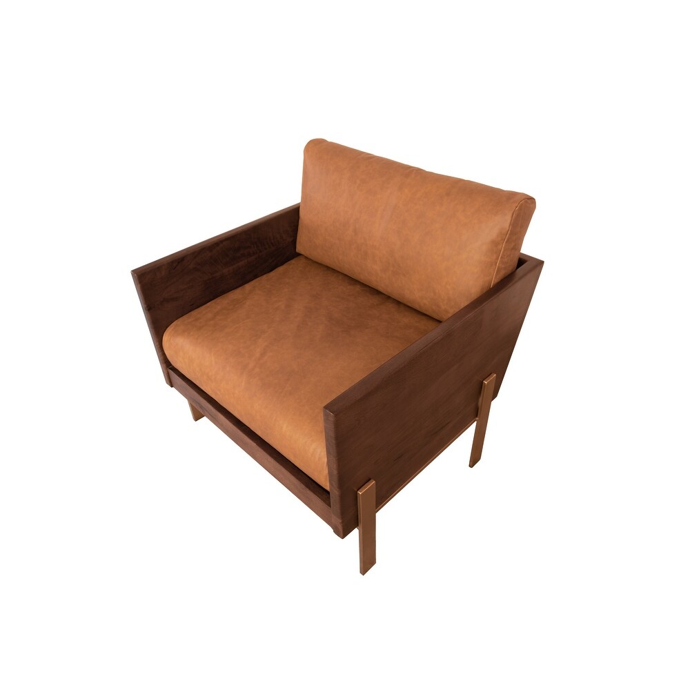 Burano Top Grain Leather Accent Chair