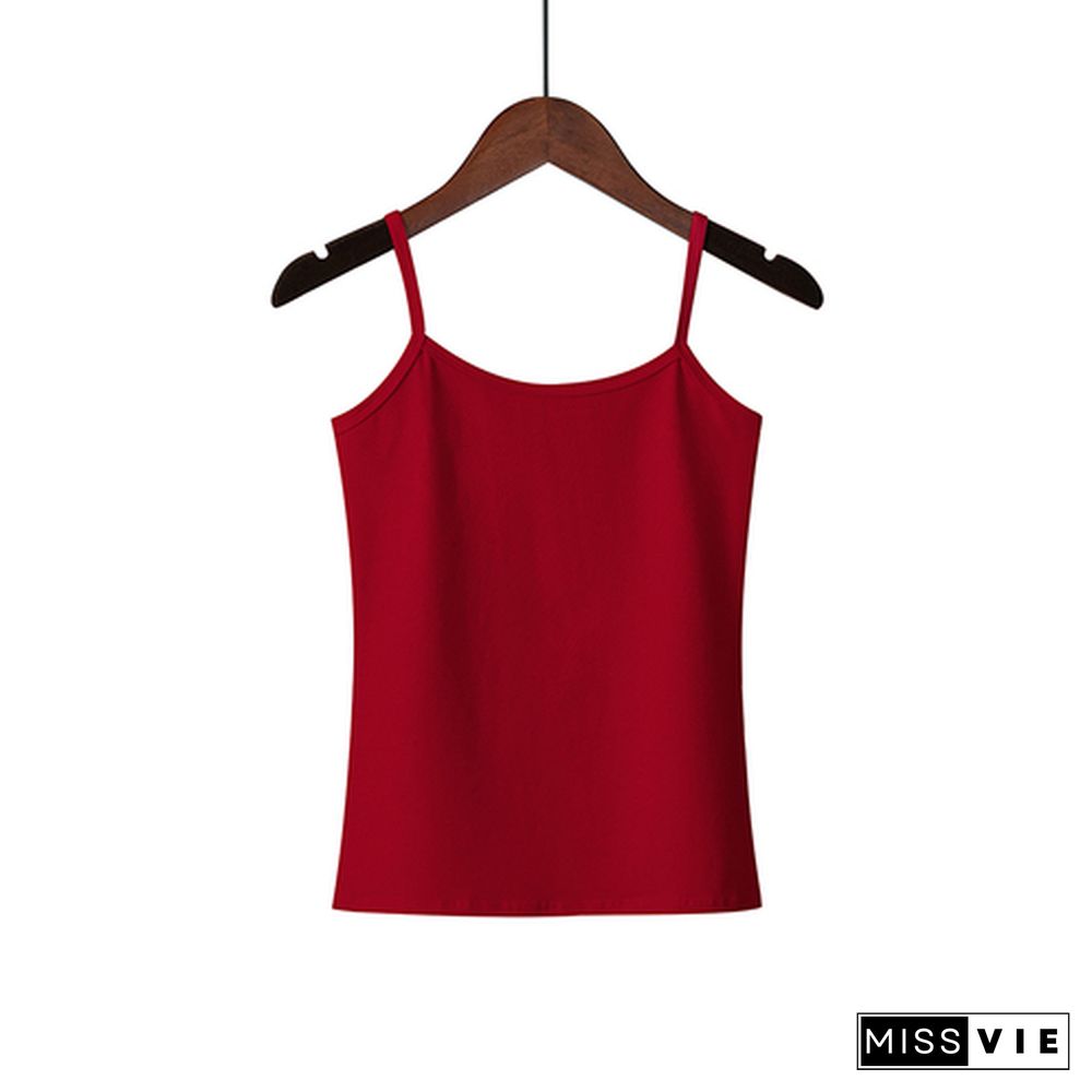 Spring Summer Tank Tops Women Sleeveless Big Size T-Shirt Ladies Vest Singlets Camisole Cotton Ladies Vest 16 Colors 3Xl