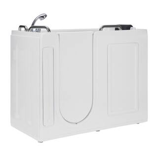 Empava 53 in. Left Drain Quick Fill Alcove Rectangular Walk-in Whirlpool Bathtub with Left Side Door in White EMP-WIT02