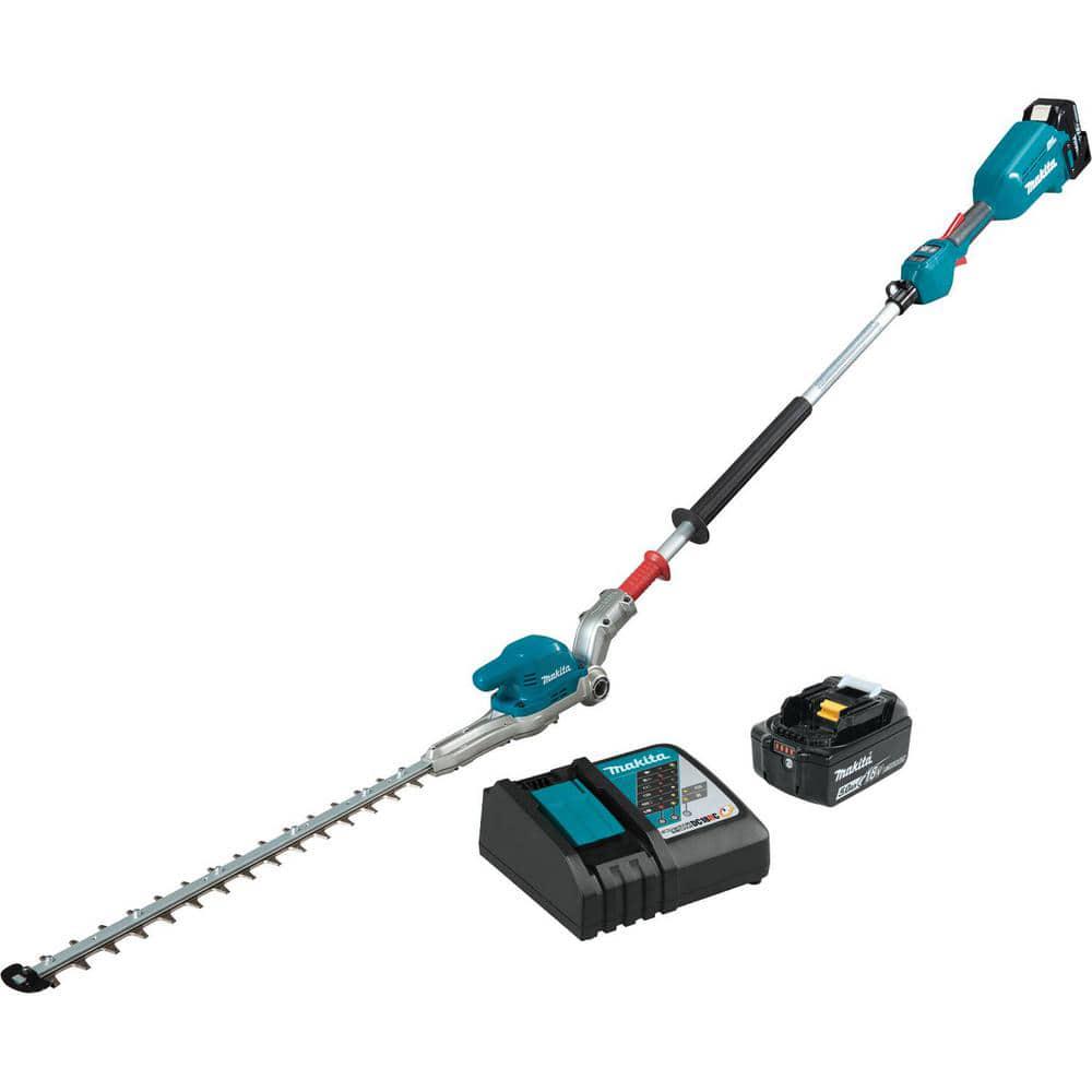 Makita 18V LXT LithiumIon Brushless 20 in Articulating Pole Hedge Trimmer Kit