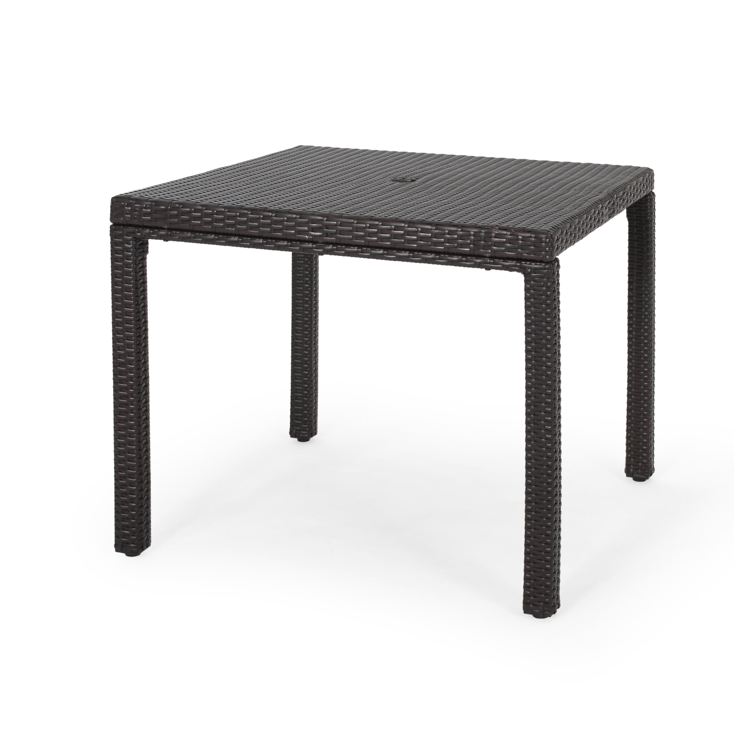 Edene Outdoor Multibrown Wicker Square Dining Table