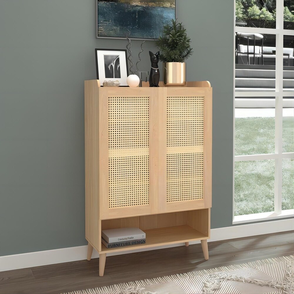 （Preferred Choice Furniture)Free Standing Storage Cabinet Console Sideboard Table Living Room Entryway Kitchen Organizer   18.9\