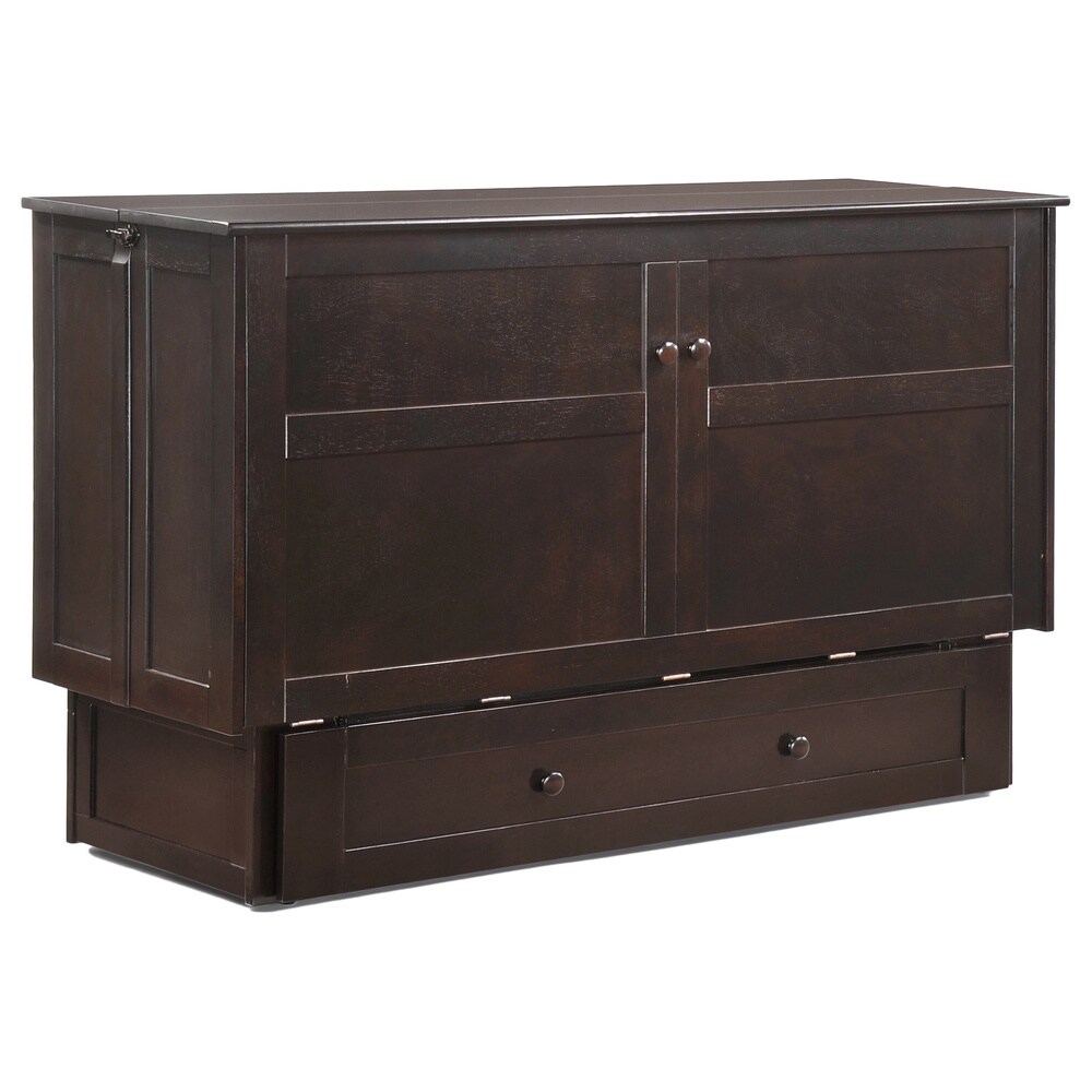 Clover Queen Size Murphy Bed Cabinet with Storage   Charging Ports