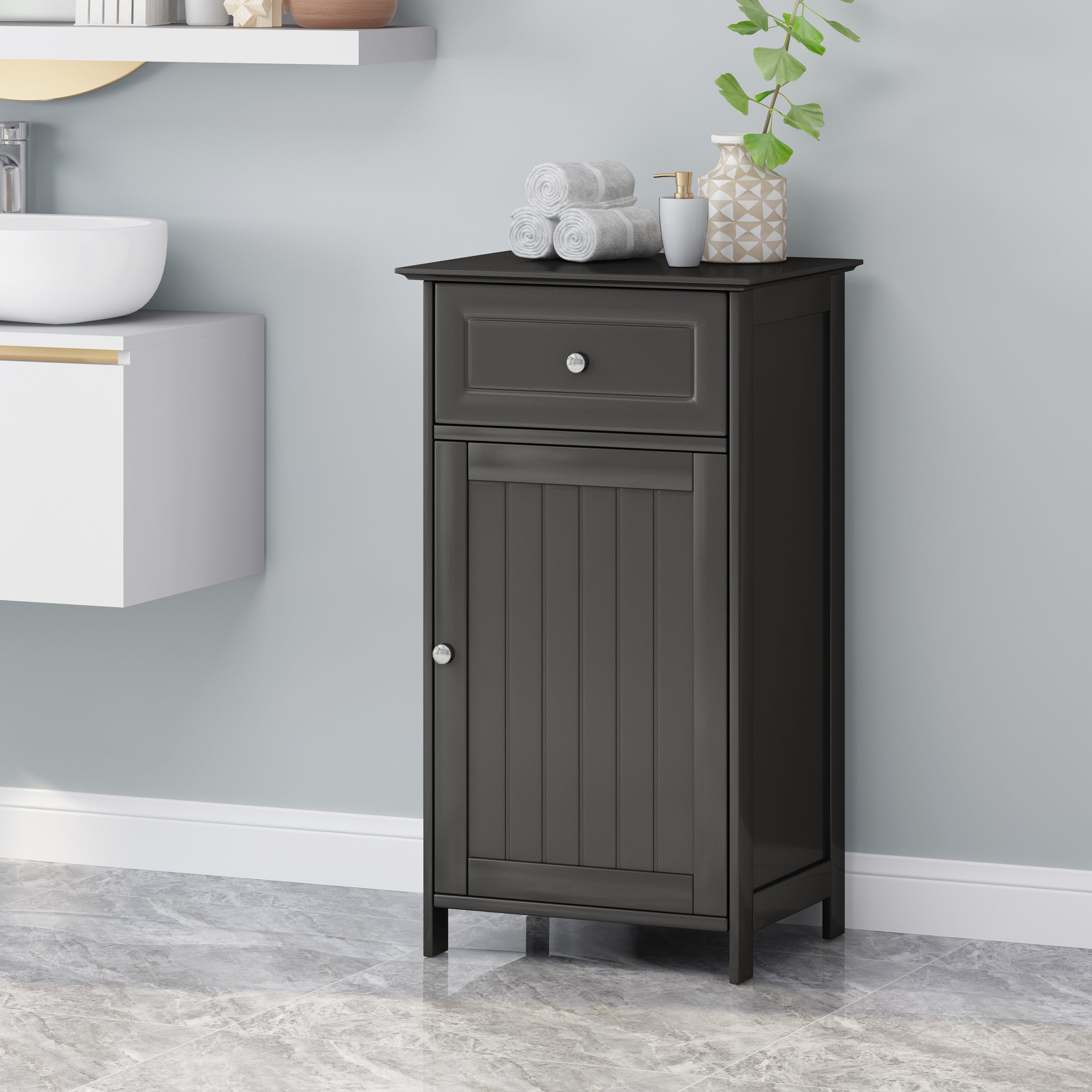 Melodi Contemporary Bathroom Storage Cabinet