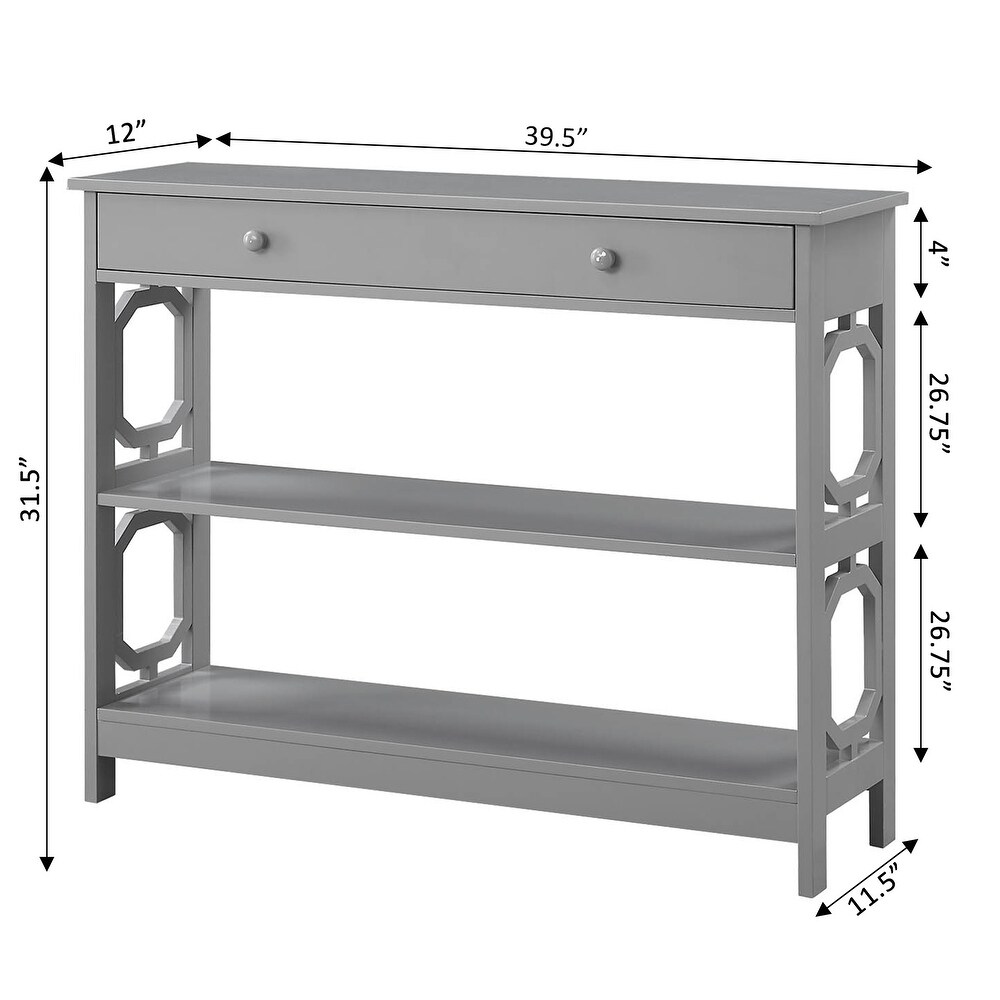 Convenience Concepts Omega 1 Drawer Console Table with Shelves