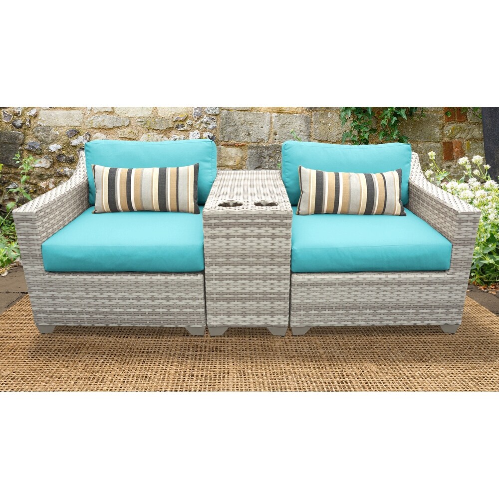 Fairmont 3 Piece Outdoor Wicker Patio Furniture Set