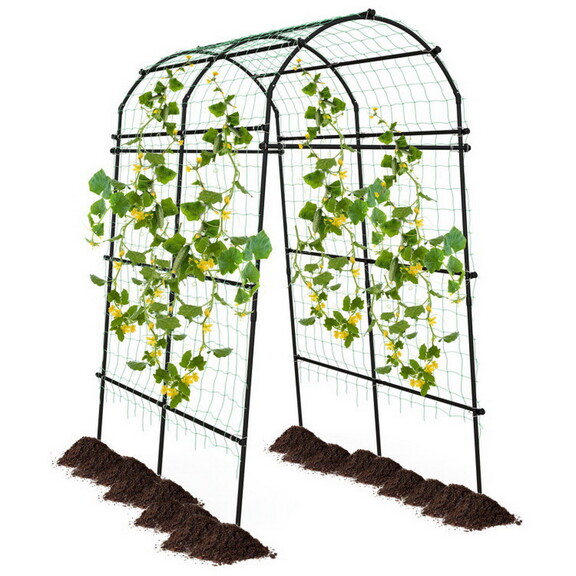 Costway 52481967 7.5 Feet Garden Arch Trellis with...