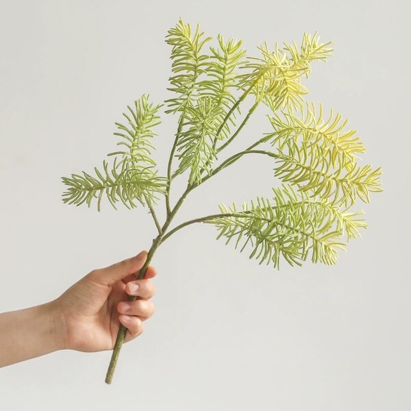 RusticReach Faux Pine Leaf Stem 17.7 Tall