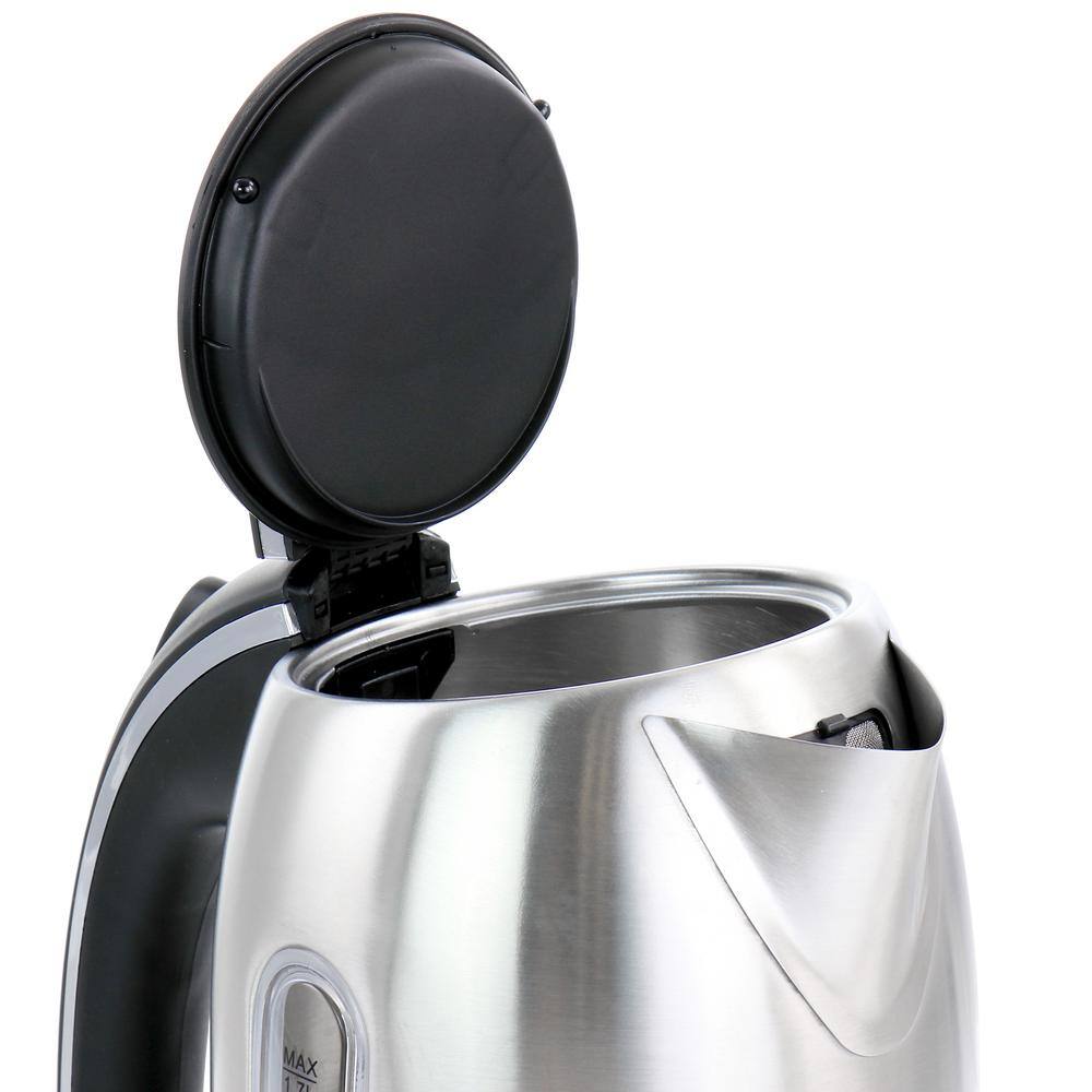 Better Chef 1.7 Liter 360 Degree Stainless Steel Silver Cordless Electric Kettle 985117974M