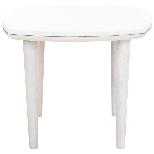 SAFAVIEH Lara Marble Living Room Accent Side Table - 17.7