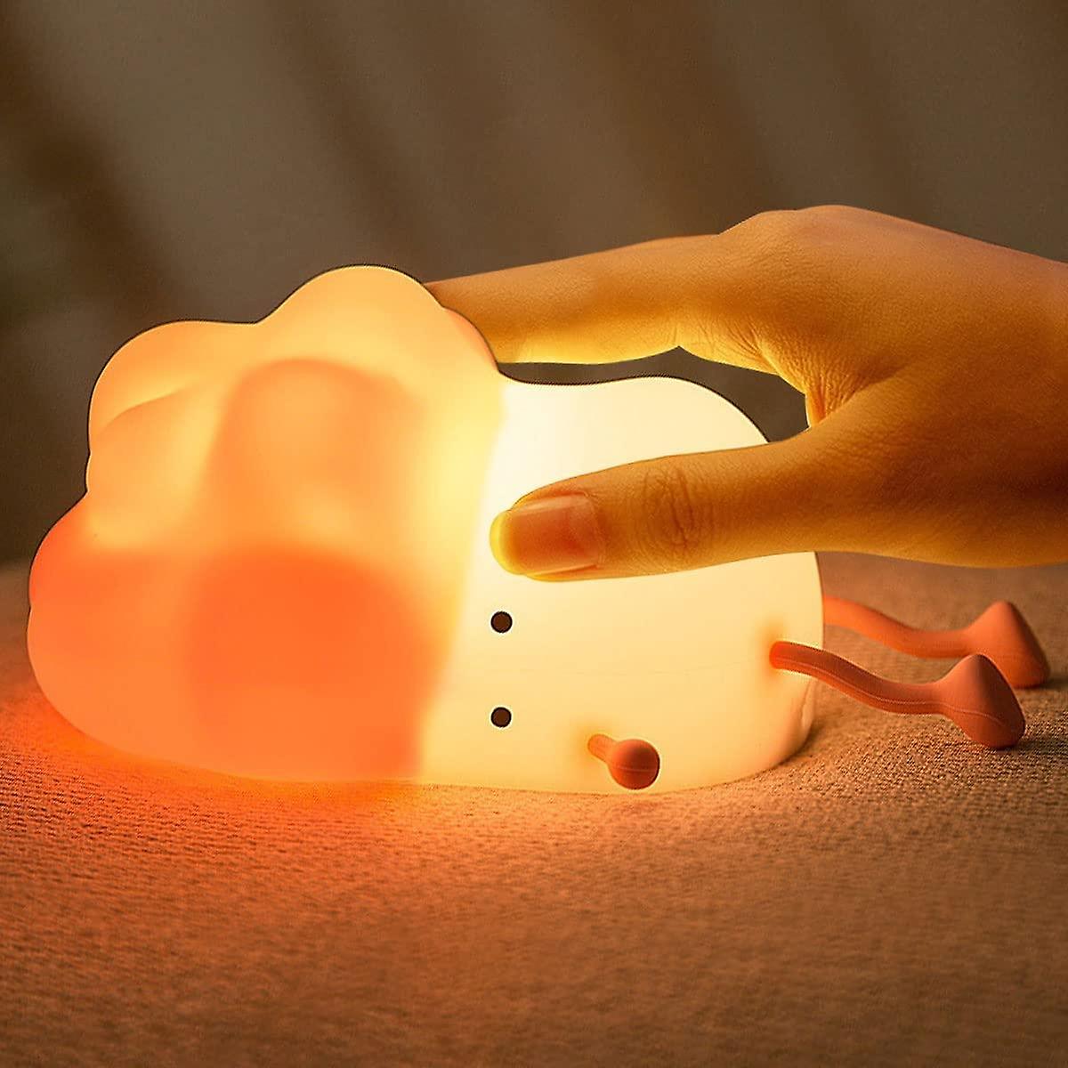 Cute Baby Night Light Kids Lamp， Vegetable Silicone Night Light With Touch Sensor Baby Rechargeable Battery Dimmable Cute Night Lights Gifts