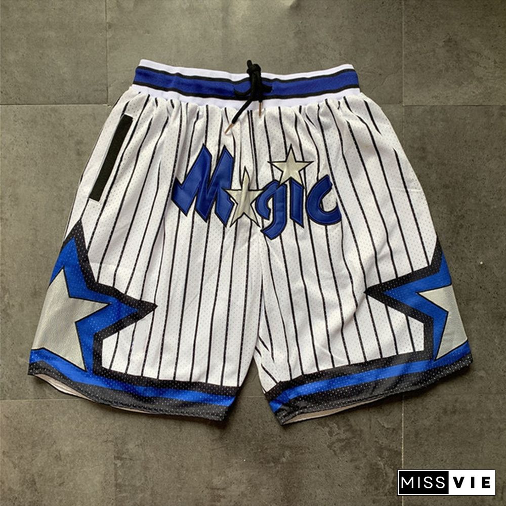 Men's Western Division Loose Retro Five-point Basketball Shorts S-XXL --