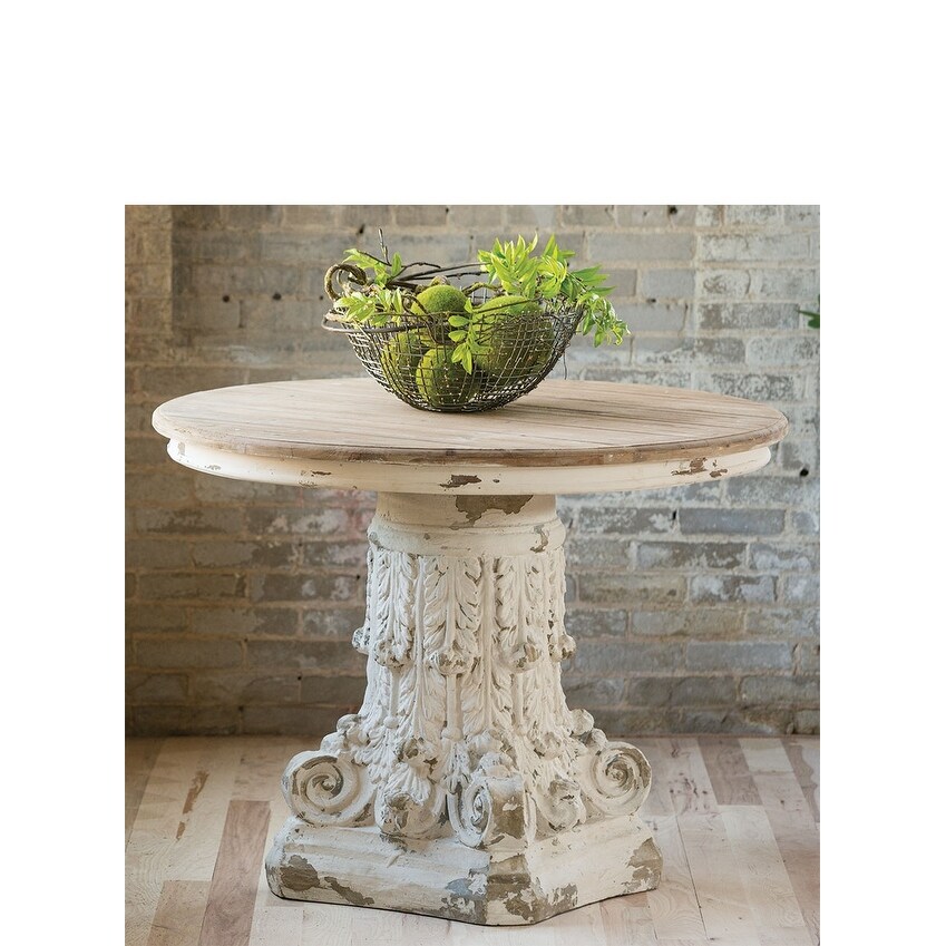 Sullivans Round Pedestal Table  White   39\