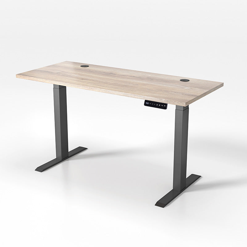 ALVIS Standing Desk with Lift 1.5M - Warm Oak & Black