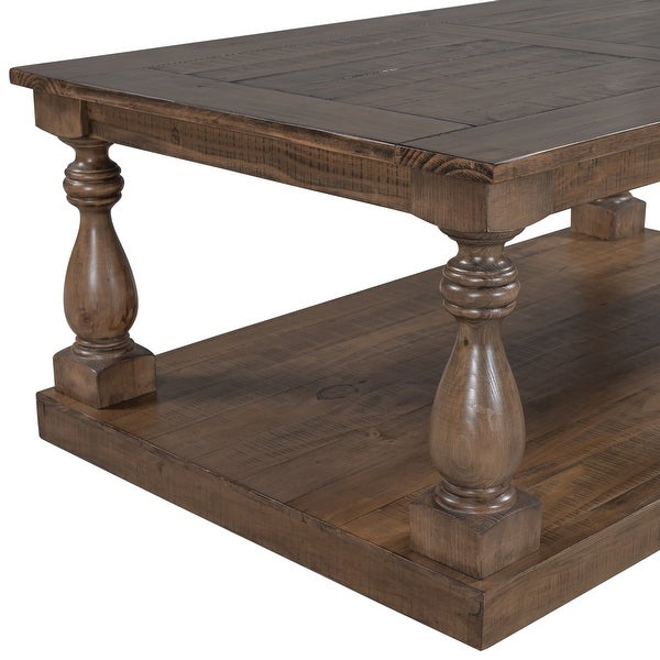 Rustic Floor Shelf Coffee Table