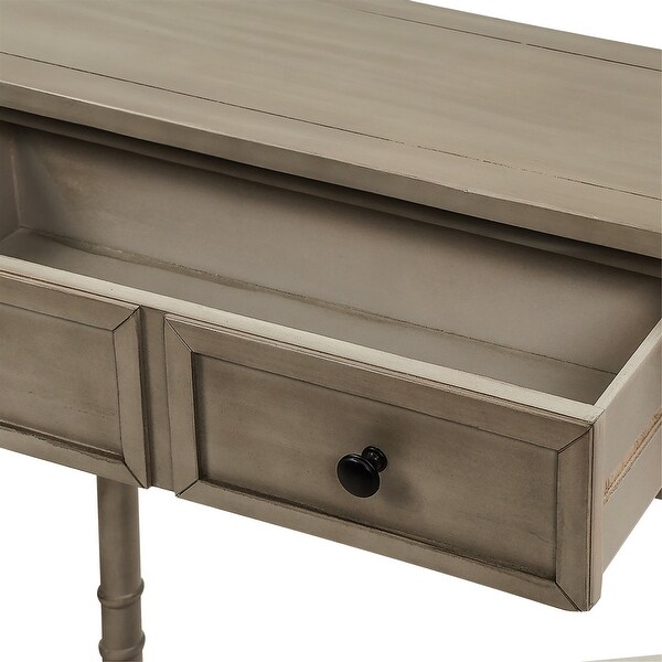 Antique Grey 2-drawer Console Table