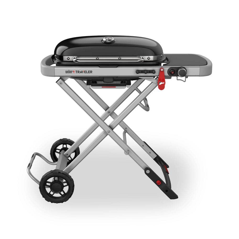 Weber Traveler Portable Propane Gas Grill in Black