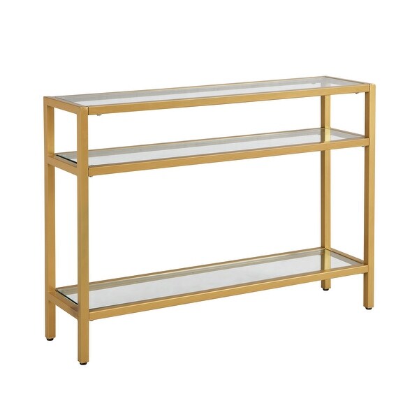 Luca 3-tier Metal and Glass Console Table